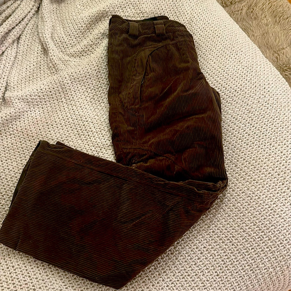 Salomon brown corduroy ski/snowboard pants men’s size M